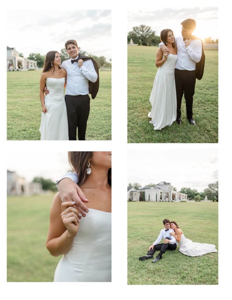 Newlywed portraits around Hallabrook Hill showcasing the timeless beauty of this South Georgia wedding venue
