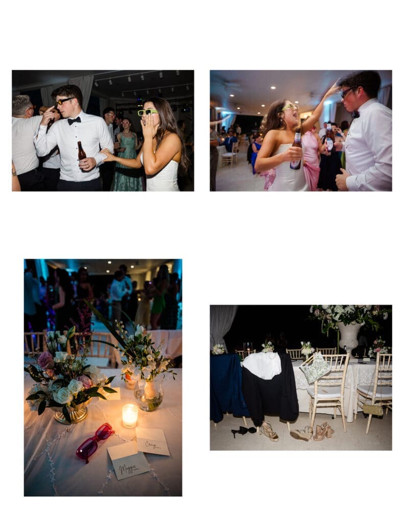Candid moments of celebration shared between family and friends throughout the evening